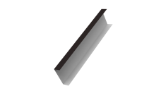 Декоративная накладка на столб универсальная 62х55 для забора жалюзи 0,45 PE RAL 9005 черный (1,8м)