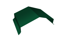 Парапетная крышка угольная 200мм 0,45 PE-Double с пленкой RAL 6005 зеленый мох (3м)