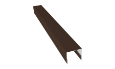 Планка П-образная заборная 24 Grand Line 0,45 Drap TR RAL 8017 шоколад (2,5м)
