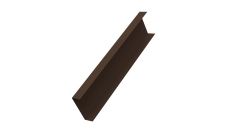 Декоративная накладка на столб универсальная 60х60 для забора жалюзи 0,5 Velur X RAL 8017 шоколад (1,8м)