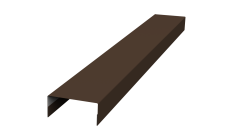 Ламель лицевая стартовая/финишная забора жалюзи Texas 55мм для калиток и ворот (с заполнением ламелями 125) Grand Line 0,45 Drap TX RAL 8017 шоколад