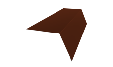 Планка карнизная широкая 100х85 Grand Line 0,45 PE с пленкой RAL 3009 оксидно-красный (2м)