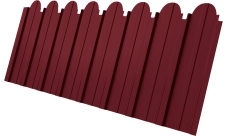 Профнастил C10A фигурный Grand Line 0,4 PE RAL 3005 красное вино