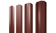 Штакетник М-образный A фигурный Grand Line 0,45 PE RAL 3009 оксидно-красный