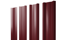 Штакетник М-образный A с прямым резом Grand Line 0,45 Drap TR RAL 3005 красное вино