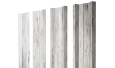 Штакетник М-образный A с прямым резом 0,45 Print Elite Snow Wood TwinColor