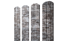 Штакетник Twin фигурный Grand Line 0,45 Print Elite Fine Stone TwinColor