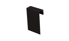 Соединительный профиль фибросайдинга 0,5 Satin с пленкой RAL 9005 черный (2м)