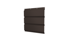 Софит металлический Классик v01 Grand Line без перфорации 0,45 PE с пленкой RR 32 темно-коричневый (3м)