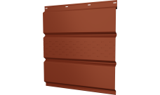 Софит металлический Классик v01 Grand Line центральная перфорация 0,45 PE с пленкой RAL 8004 терракота