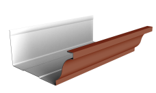 Желоб прямоугольный Vortex Project 210мм 3м RAL 8004 терракота