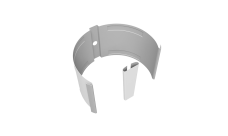 Крепление трубы круглой Ø90 на кирпич Vortex Mix PE RAL 9003 сигнальный белый