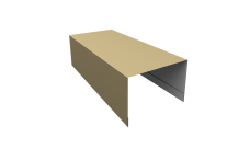 Крышка для забора из сайдинга ЭкоБрус Grand Line 0,4 PE RAL 1014 слоновая кость (2,5м)