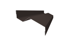 Планка примыкания внакладку 25х17х35х17 0,5 Satin Matt TX RR 32 темно-коричневый (2м)