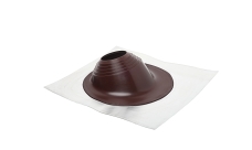 Проходной элемент MF угловой №2 (180-280мм) +240 силиконовый (металлический неокрашенный фланец) коричневый