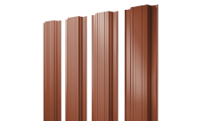 Штакетник Прямоугольный с прямым резом Grand Line 0,5 Satin Matt TX RAL 8004 терракота