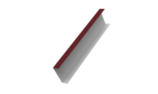 Декоративная накладка на столб универсальная 62х55 для забора жалюзи Grand Line 0,5 PE RAL 3005 красное вино (2,5м)