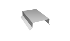 Парапетная крышка прямая 100мм Grand Line 0,45 ПЭ двухсторонний с пленкой RAL 9003 сигнальный белый (2,5м)