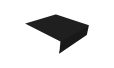 Планка околооконная простая 200х50 Grand Line 0,5 PurPro Matt 275 RAL 9005 черный (3м)