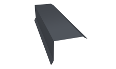 Планка торцевая 80х100 0,5 Atlas X с пленкой RAL 7024 мокрый асфальт (2м)