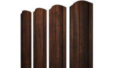 Штакетник Круглый фигурный Grand Line 0,45 Принт Премиум Бразильская вишня темная Фреш TwinColor