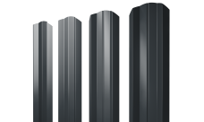 Штакетник М-образный A фигурный 0,45 Drap RAL 7016 антрацитово-серый