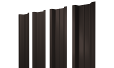 Штакетник П-образный B с прямым резом Grand Line 0,4 PE-Matt-Double RR 32 темно-коричневый