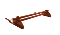 Снегозадержатель трубчатый для композитной черепицы Roman RAL 8004 (1м)