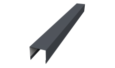 Стойка боковая крепежная для забора жалюзи Palermo 0,5 Rooftop Бархат RAL 7024 мокрый асфальт (2,5м)