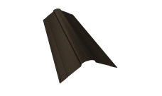 Планка конька фигурного 100x100 0,5 PurPro Matt 275 RR 32 темно-коричневый (2м)