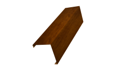 Декоративная накладка на столб универсальная угловая 80х80 для забора жалюзи Grand Line 0,45 Print Premium Golden Wood Intense FTC (1,8м)