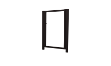 Калитка Жалюзи 1,68х1 RAL 9005 без заполнения