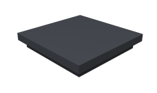 Колпак на столб плоский 390х390мм 0,45 PE с пленкой RAL 7024 мокрый асфальт