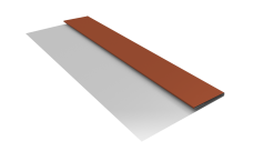 Планка стартовая Блок-Хаус новый Grand Line 0,45 ПЭ с пленкой RAL 8004 терракота (2м)
