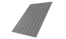 Профнастил С10A 0,5 Satin RAL 9006 бело-алюминиевый