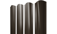 Штакетник Круглый фигурный Grand Line 0,5 Velur X RR 32 темно-коричневый