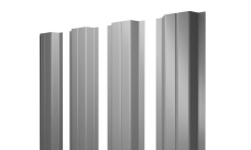 Штакетник П-образный A с прямым резом Grand Line 0,45 Drap TX RAL 7004 сигнальный серый