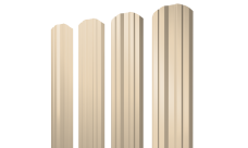 Штакетник Twin фигурный 0,45 PE RAL 1015 светлая слоновая кость