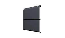 Софит ЭкоБрус 0,345 Grand Line без перфорации 0,5 Satin с пленкой RAL 7024 мокрый асфальт