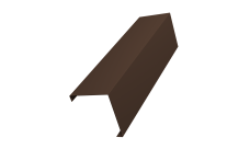 Декоративная накладка на столб универсальная угловая 62х55 для забора жалюзи Grand Line 0,45 PE-Double RAL 8017 шоколад (2,5м)