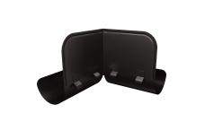 Ограничитель перелива угловой Grand Line PU 125/90 RR 32 темно-коричневый