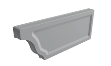 Заглушка желоба правая Vortex Project 210мм RAL 7004 сигнальный серый