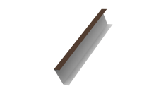 Декоративная накладка на столб универсальная 60х60 для забора жалюзи Grand Line 0,5 Satin Matt RAL 8017 шоколад (1,8м)