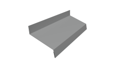 Отлив простой 70 0,45 PE с пленкой RAL 9006 бело-алюминиевый (2м)