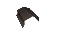 Парапетная крышка угольная 100мм Grand Line 0,45 Drap ТХ двухсторонний RR 32 темно-коричневый (3м)