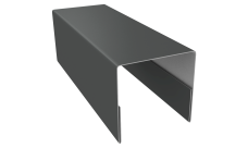 Планка П-образная заборная 20 0,45 Drap TX RAL 7016 антрацитово-серый (3м)