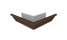 Угол желоба со сварным швом внешний Vortex Lite Matt 130мм RAL 8017 шоколад