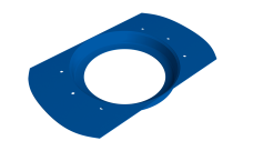 Воронка врезная круглая Vortex Project 146мм RAL 5005 сигнальный синий