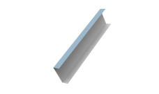 Декоративная накладка на столб универсальная 62х55 для забора жалюзи 0,45 Drap TX RAL 5024 пастельно-синий (3м)