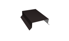 Парапетная крышка прямая 100мм Grand Line 0,45 ПЭ двухсторонний с пленкой RAL 9005 черный (2,5м)